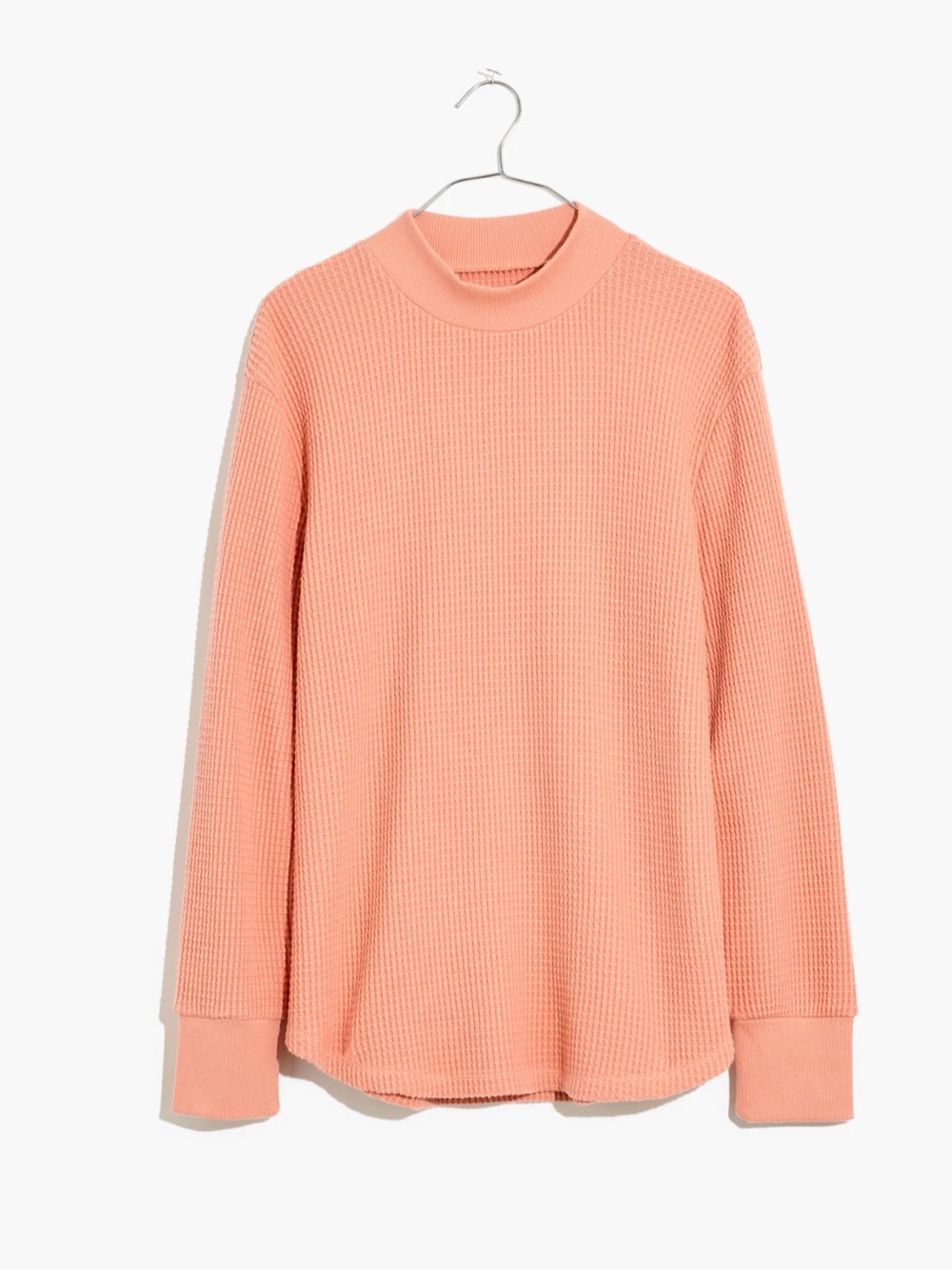 Madewell Mockneck Waffle Sweatshirt Tee
